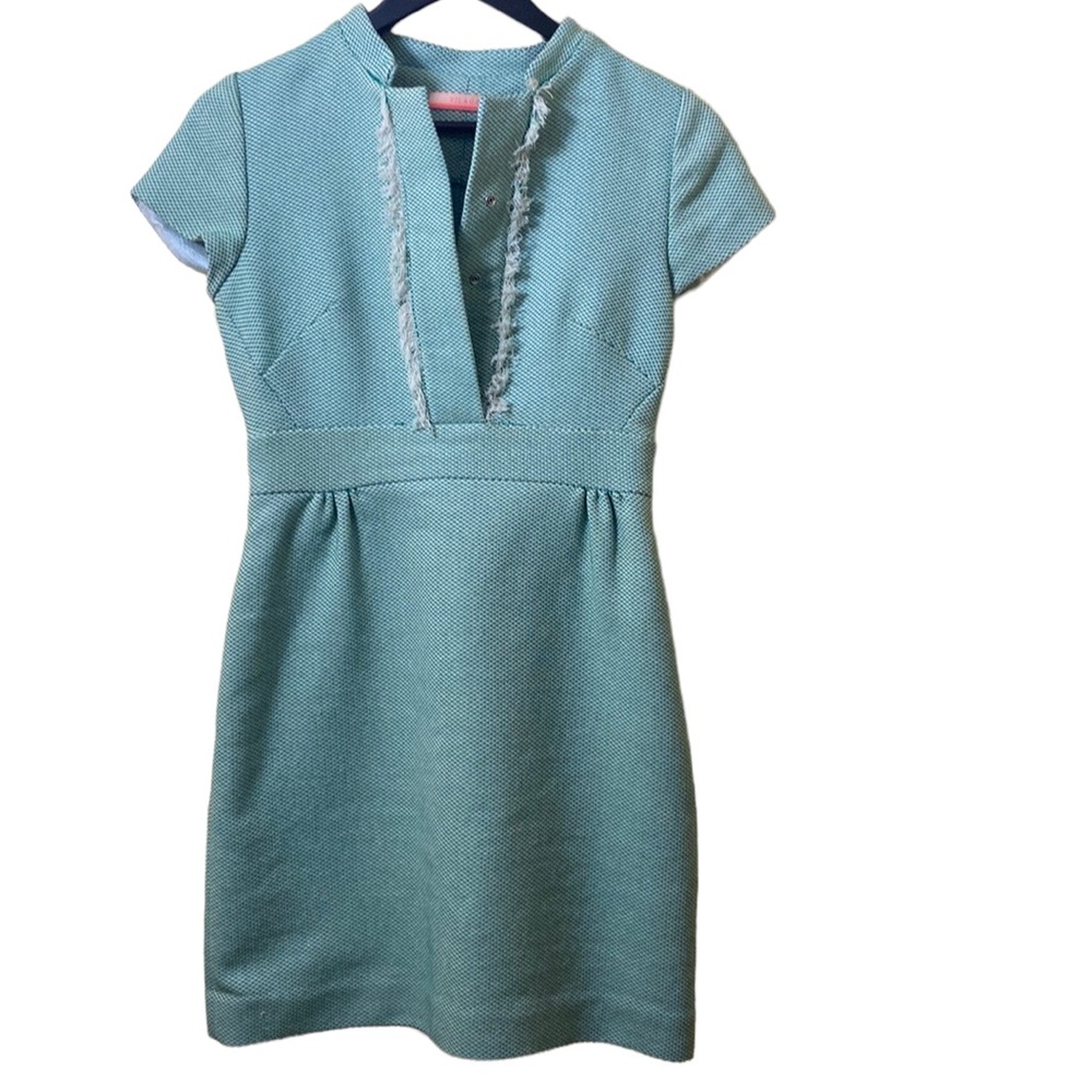 Vilagallo Green Dress with Fringes and Top Snap Closure Size 2 / 36